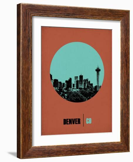 Denver Circle Poster 1-NaxArt-Framed Art Print