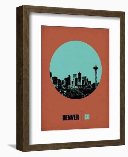 Denver Circle Poster 1-NaxArt-Framed Art Print