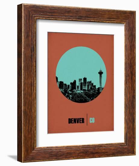 Denver Circle Poster 1-NaxArt-Framed Art Print