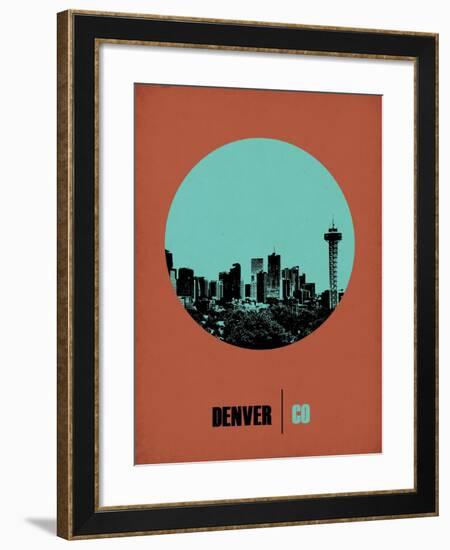 Denver Circle Poster 1-NaxArt-Framed Art Print