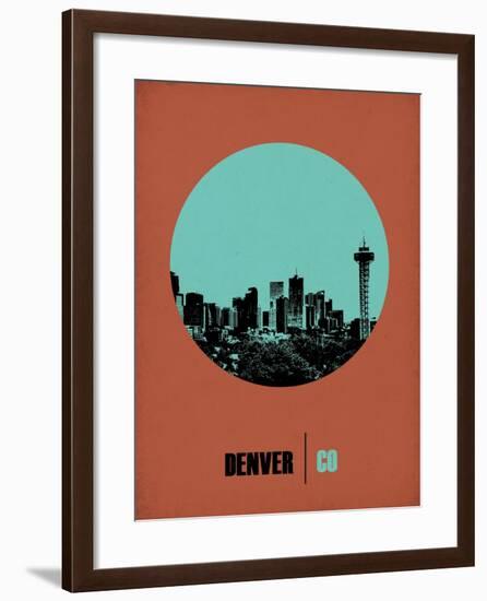 Denver Circle Poster 1-NaxArt-Framed Art Print