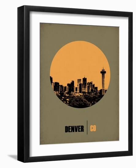 Denver Circle Poster 2-NaxArt-Framed Art Print