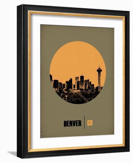 Denver Circle Poster 2-NaxArt-Framed Art Print