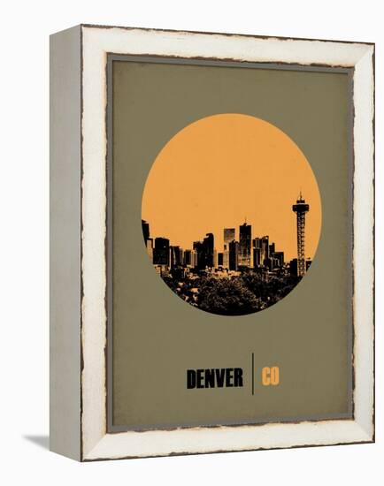 Denver Circle Poster 2-NaxArt-Framed Stretched Canvas