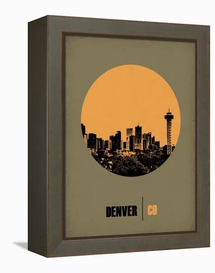 Denver Circle Poster 2-NaxArt-Framed Stretched Canvas