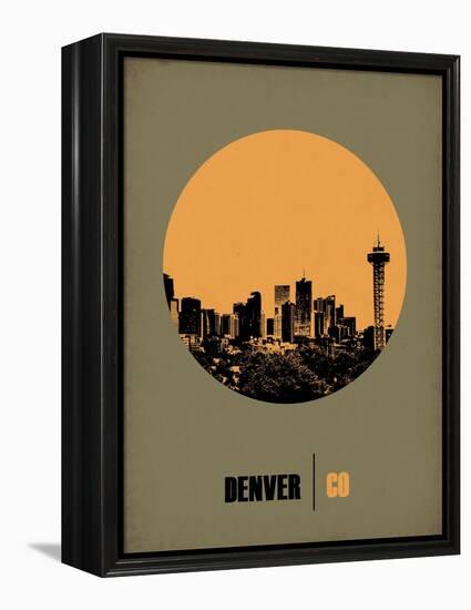 Denver Circle Poster 2-NaxArt-Framed Stretched Canvas