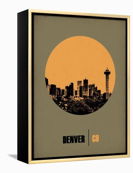 Denver Circle Poster 2-NaxArt-Framed Stretched Canvas