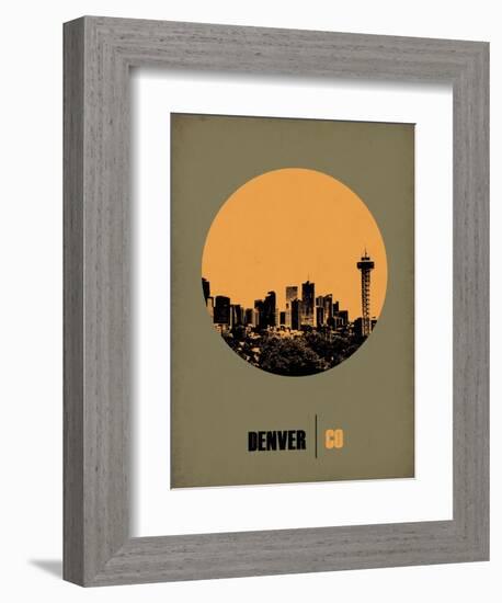 Denver Circle Poster 2-NaxArt-Framed Art Print