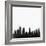 Denver City Skyline - Black-NaxArt-Framed Art Print