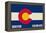 Denver, Colorado - Colorado State Flag-Lantern Press-Framed Stretched Canvas