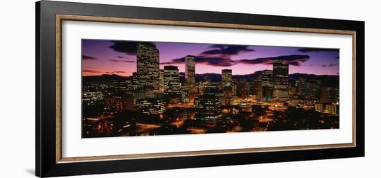Denver, Colorado Skyline at Dusk-null-Framed Photographic Print