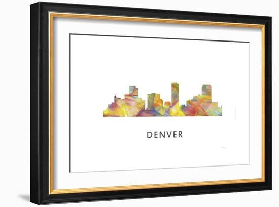 Denver Colorado Skyline-Marlene Watson-Framed Giclee Print