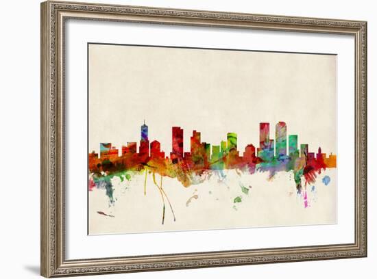 Denver Colorado Skyline-Michael Tompsett-Framed Art Print