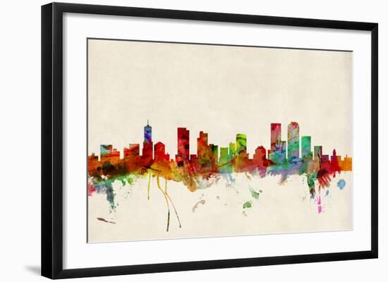 Denver Colorado Skyline-Michael Tompsett-Framed Art Print