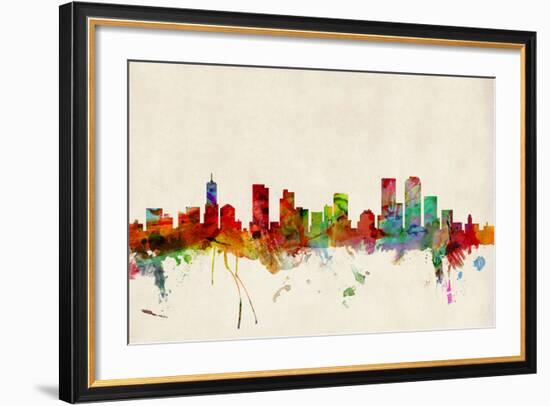 Denver Colorado Skyline-Michael Tompsett-Framed Art Print