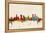 Denver Colorado Skyline-Michael Tompsett-Framed Stretched Canvas