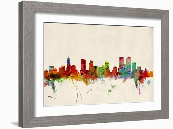 Denver Colorado Skyline-Michael Tompsett-Framed Art Print