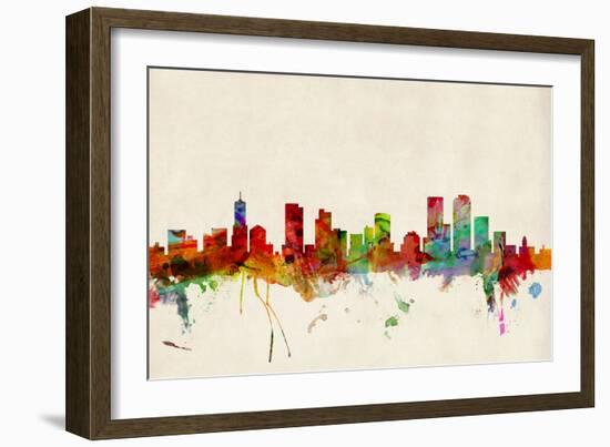 Denver Colorado Skyline-Michael Tompsett-Framed Art Print