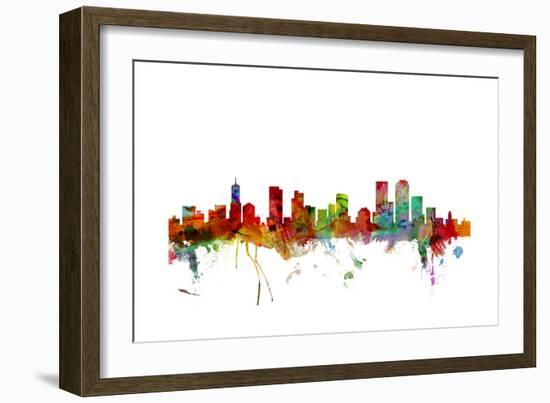 Denver Colorado Skyline-Michael Tompsett-Framed Art Print