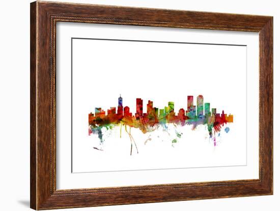 Denver Colorado Skyline-Michael Tompsett-Framed Art Print