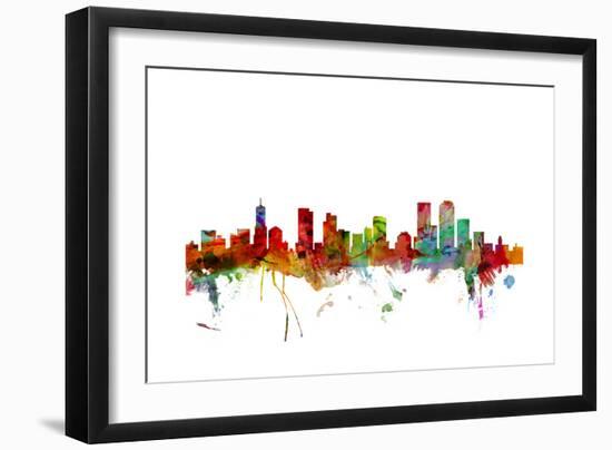 Denver Colorado Skyline-Michael Tompsett-Framed Art Print