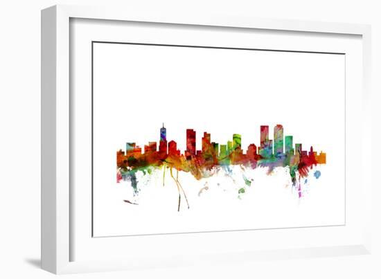 Denver Colorado Skyline-Michael Tompsett-Framed Art Print