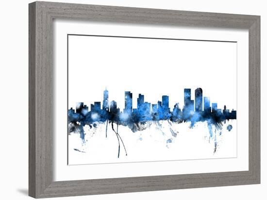 Denver Colorado Skyline-Michael Tompsett-Framed Art Print