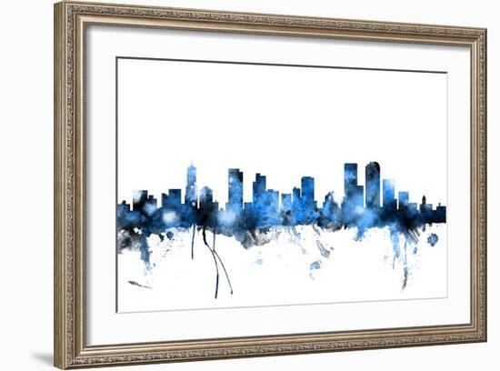 Denver Colorado Skyline-Michael Tompsett-Framed Art Print