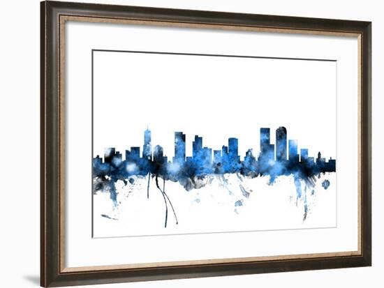 Denver Colorado Skyline-Michael Tompsett-Framed Art Print