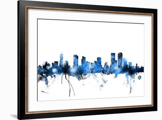 Denver Colorado Skyline-Michael Tompsett-Framed Art Print