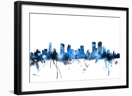 Denver Colorado Skyline-Michael Tompsett-Framed Art Print