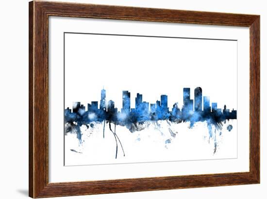 Denver Colorado Skyline-Michael Tompsett-Framed Art Print