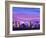 Denver Colorado Sunset Mood With Mountains-M Bleichner-Framed Art Print