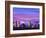 Denver Colorado Sunset Mood With Mountains-M Bleichner-Framed Art Print