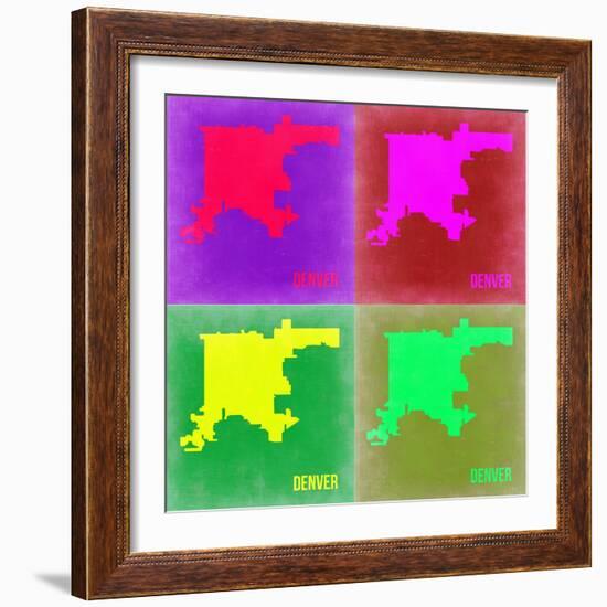 Denver DC Pop Art Map 2-NaxArt-Framed Art Print