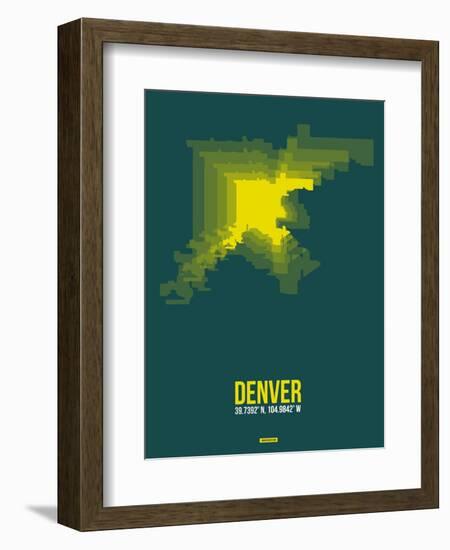 Denver Radiant Map 3-NaxArt-Framed Art Print