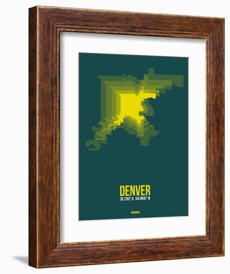 Denver Radiant Map 3-NaxArt-Framed Art Print