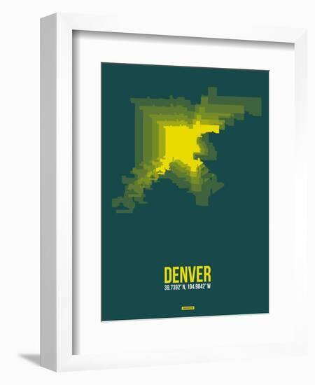 Denver Radiant Map 3-NaxArt-Framed Art Print