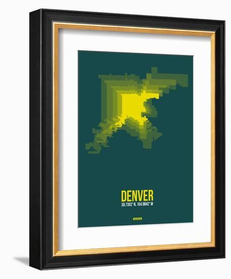 Denver Radiant Map 3-NaxArt-Framed Art Print