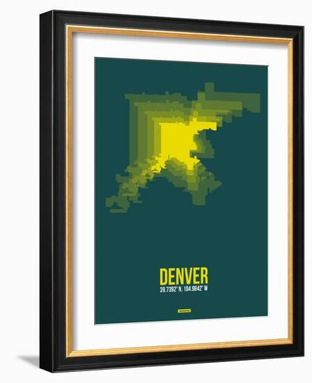 Denver Radiant Map 3-NaxArt-Framed Art Print