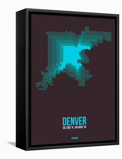 Denver Radiant Map 4-NaxArt-Framed Stretched Canvas