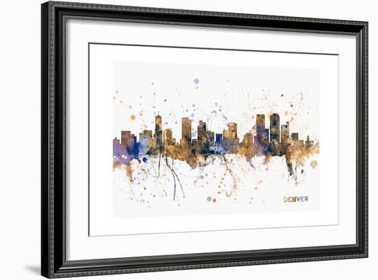 Denver Skyline-Michael Tompsett-Framed Art Print