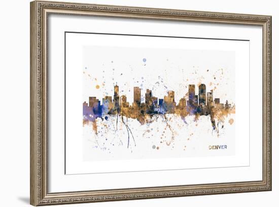 Denver Skyline-Michael Tompsett-Framed Art Print