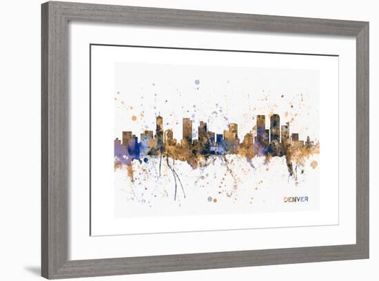 Denver Skyline-Michael Tompsett-Framed Art Print