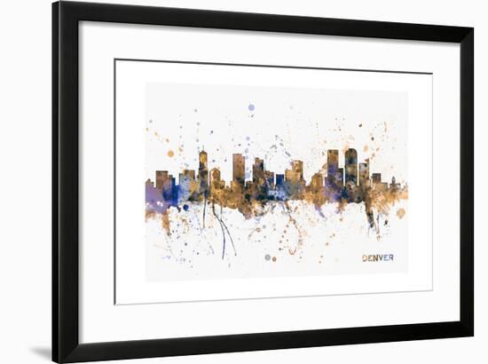 Denver Skyline-Michael Tompsett-Framed Art Print