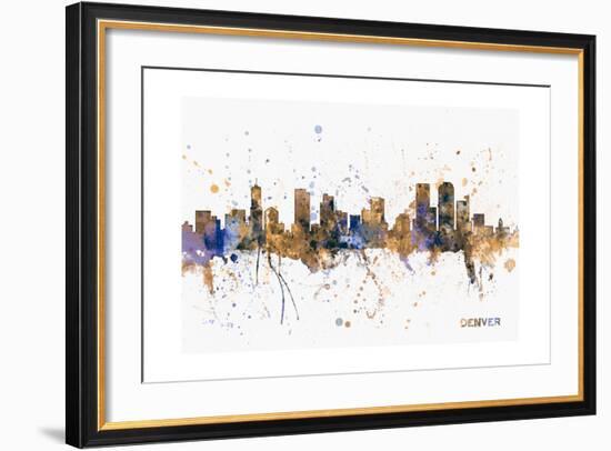 Denver Skyline-Michael Tompsett-Framed Art Print