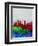 Denver Watercolor Skyline-NaxArt-Framed Art Print