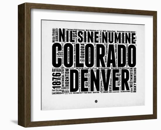 Denver Word Cloud 2-NaxArt-Framed Art Print