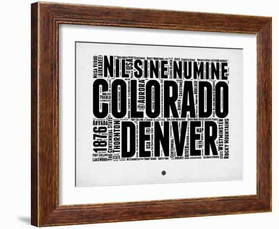 Denver Word Cloud 2-NaxArt-Framed Art Print