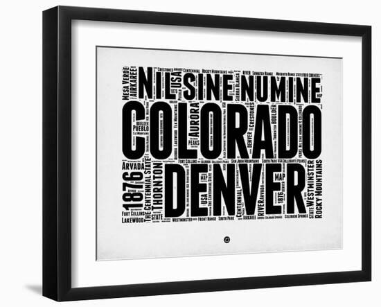 Denver Word Cloud 2-NaxArt-Framed Art Print